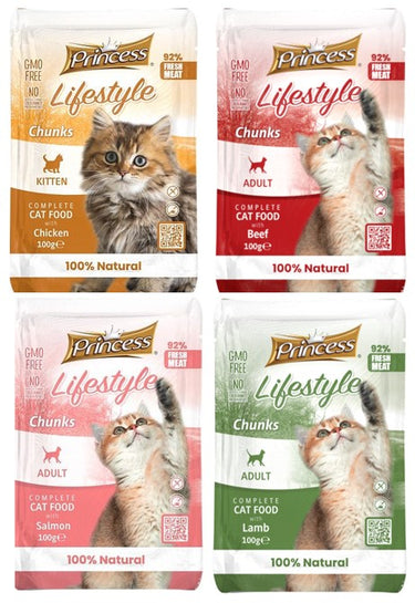 Princess Lifestyle Chunks Pouch 100g - Kitten Chicken